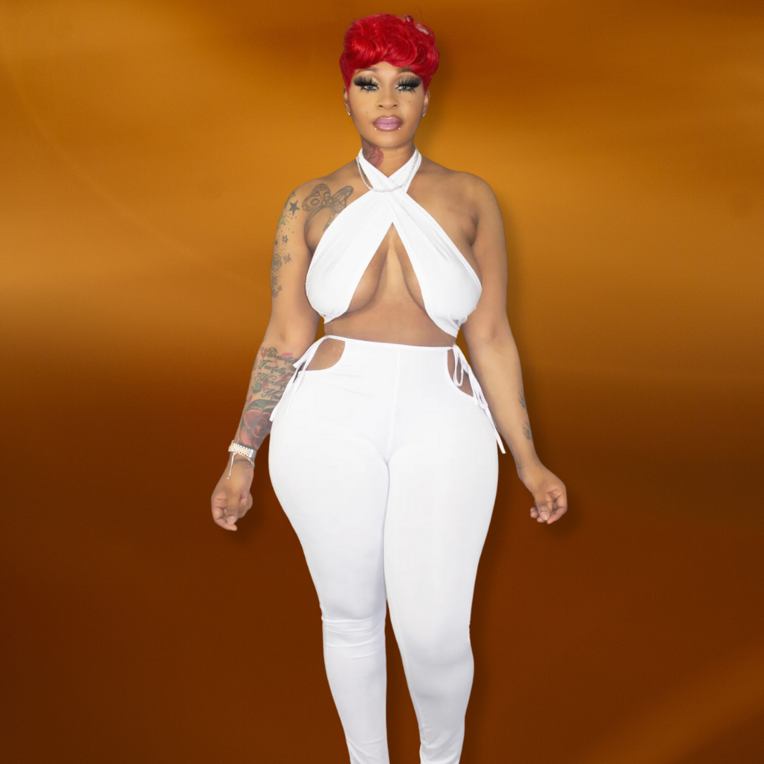 Giving Me Body Two Piece Set - White
