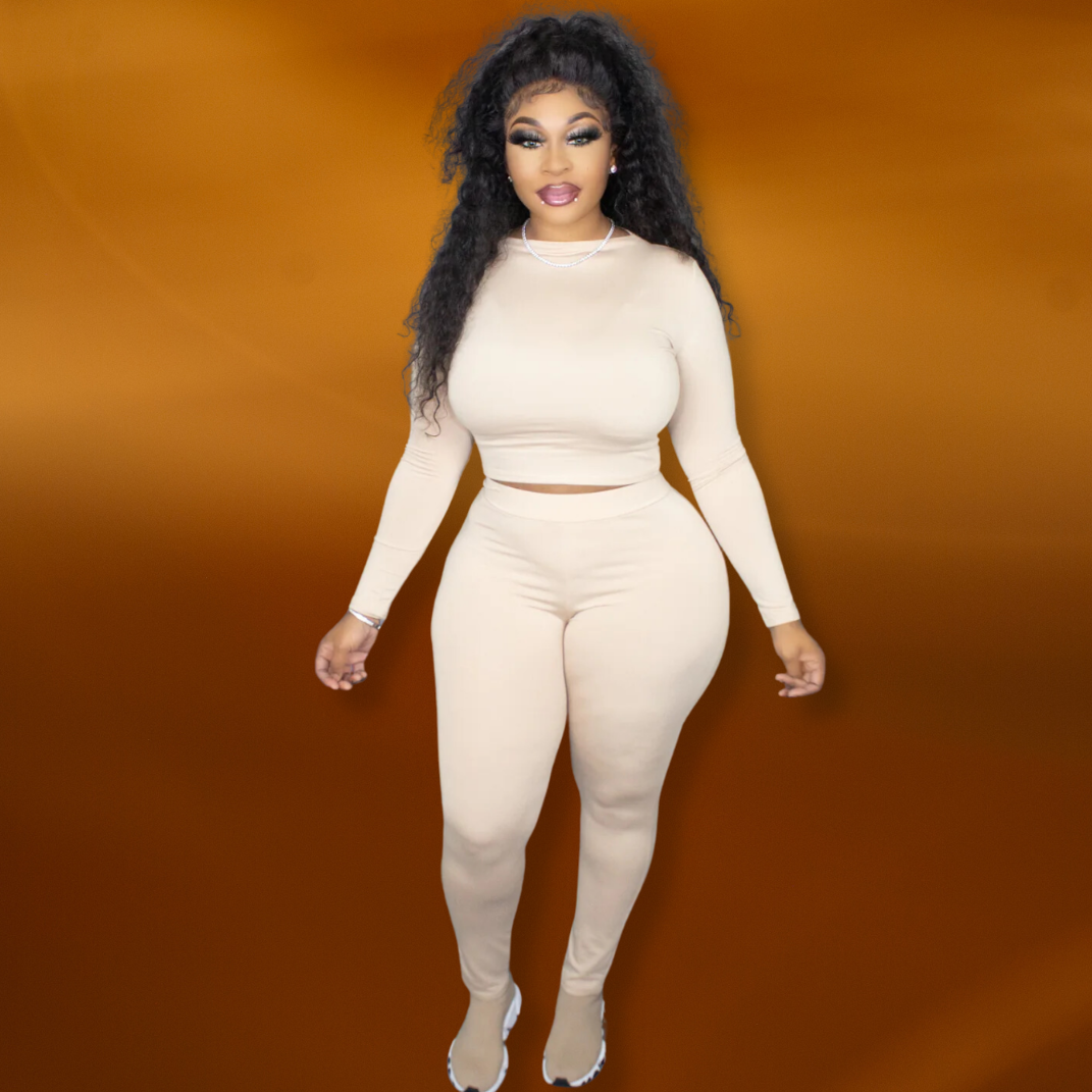 On Chill Two Piece Set - Khaki