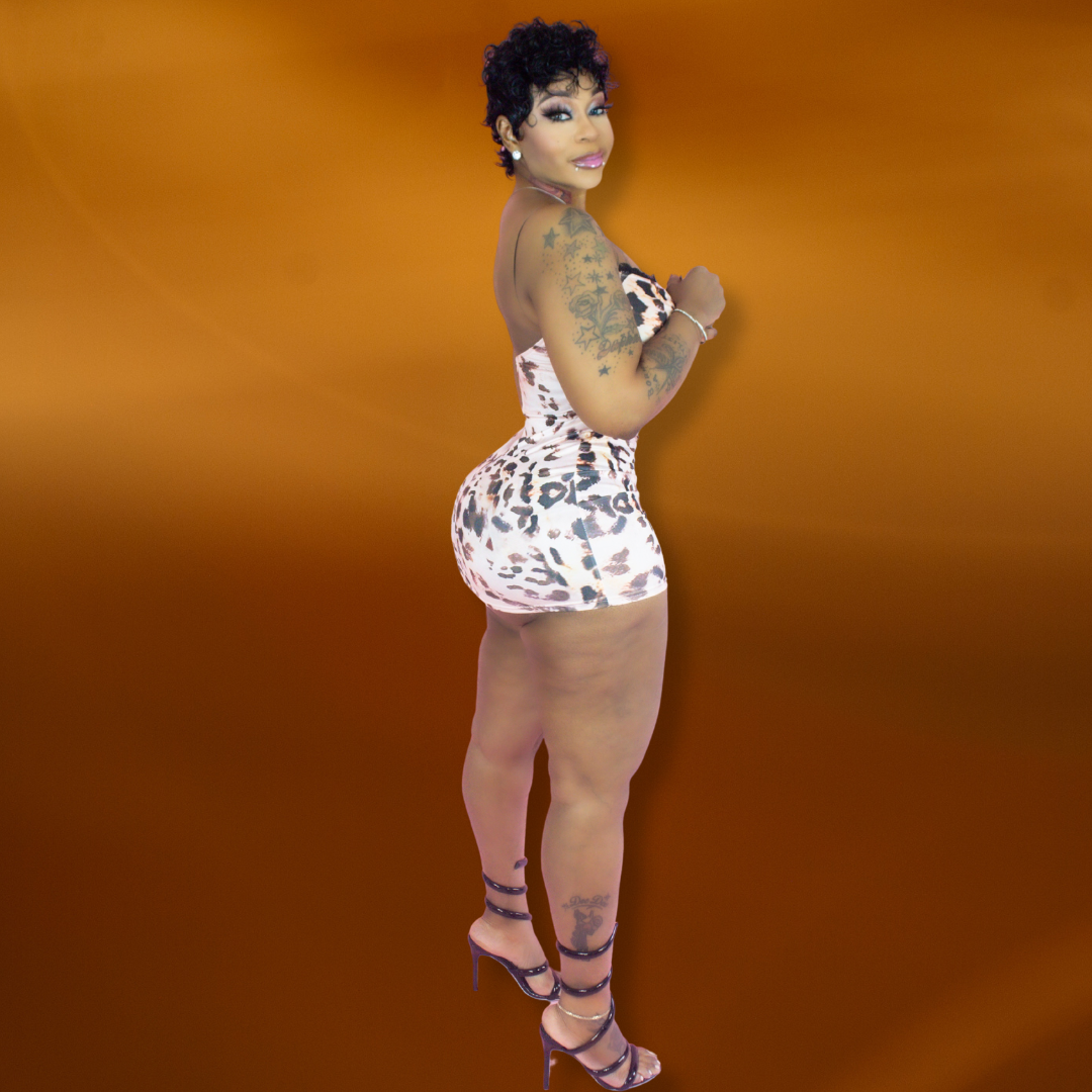 Pretty Wild Leopard Mini Dress - Apricot