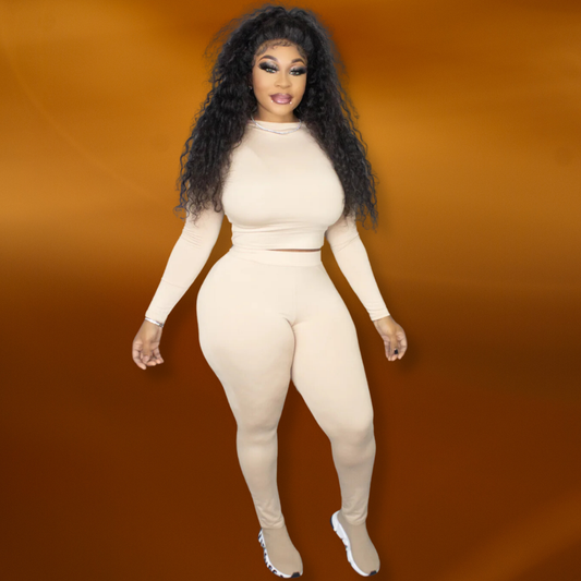 On Chill Two Piece Set - Khaki