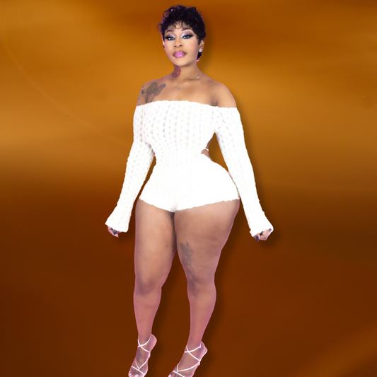 Vibe With Me Knit Romper - Khaki